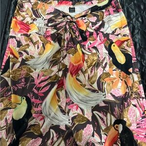 SHEIN Floral and Leaf Print Skirt